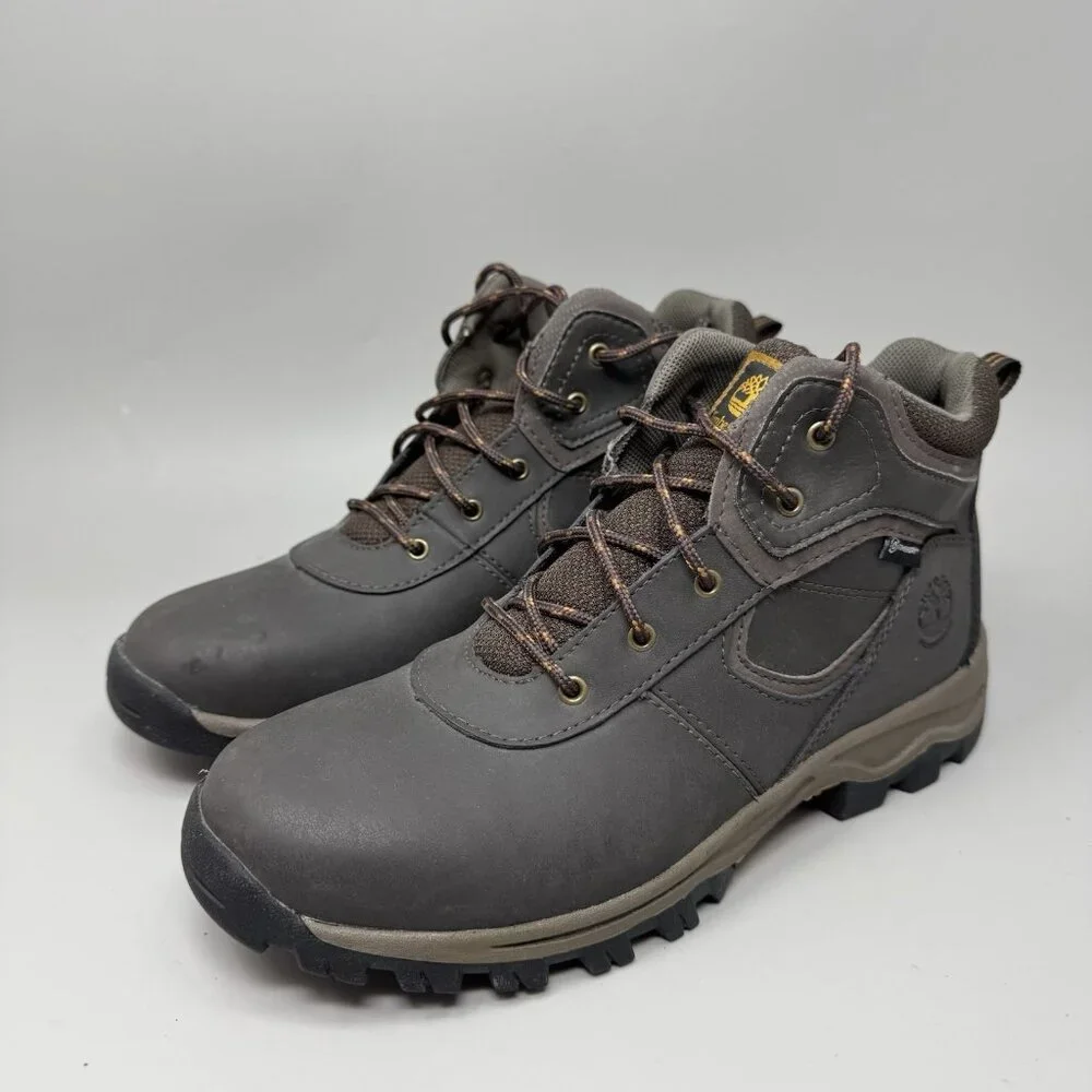 Timberland Mt. Maddsen Waterproof Boots Boys Size 7 Shoes Brown Leather
